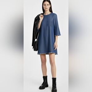 The 5th Label Denim Dark  Blue frayed hem Casual Dress S